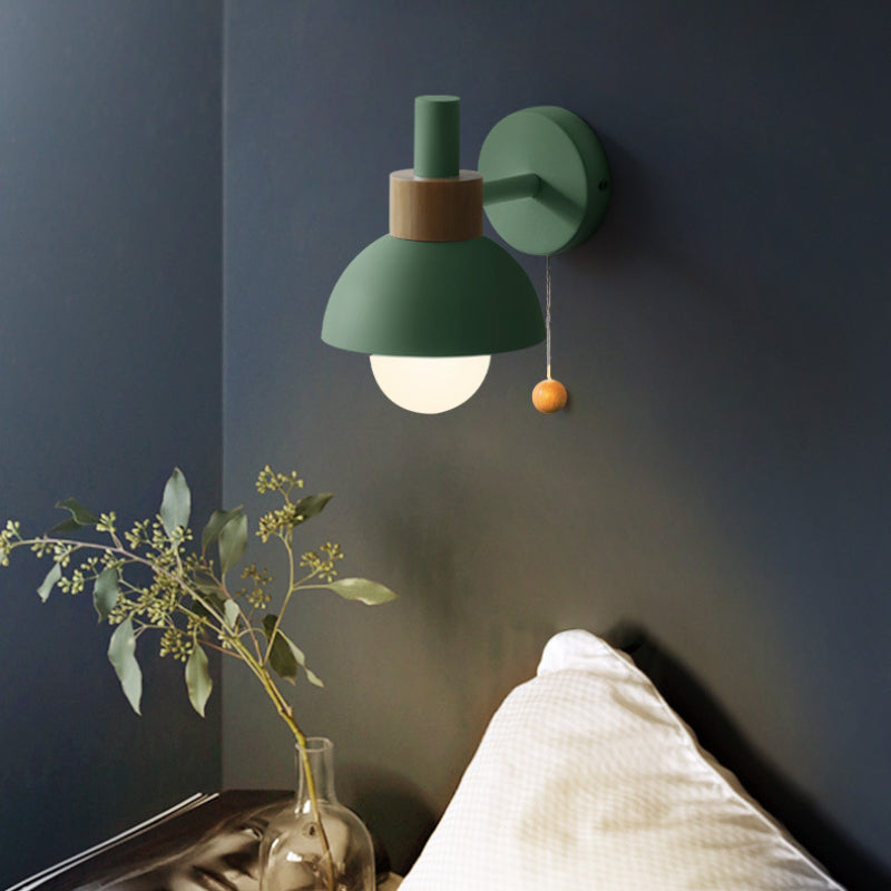 Valentina Modern LED Wall Lamp Metal Glass Bedroom White/Yellow/Pink/Green - Neutralighting