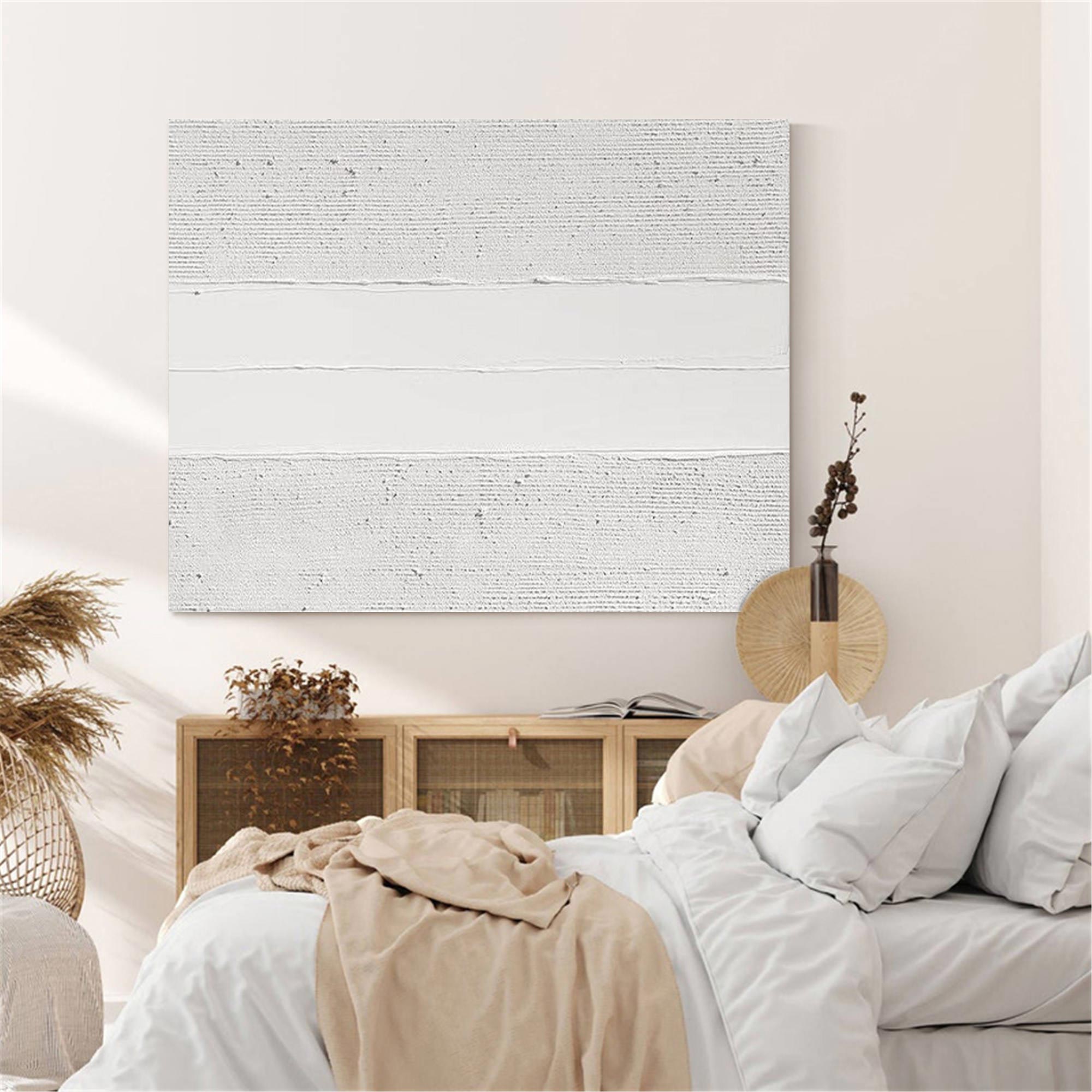 Luxury White Abstract Painting ABAH40 - Neutralighting