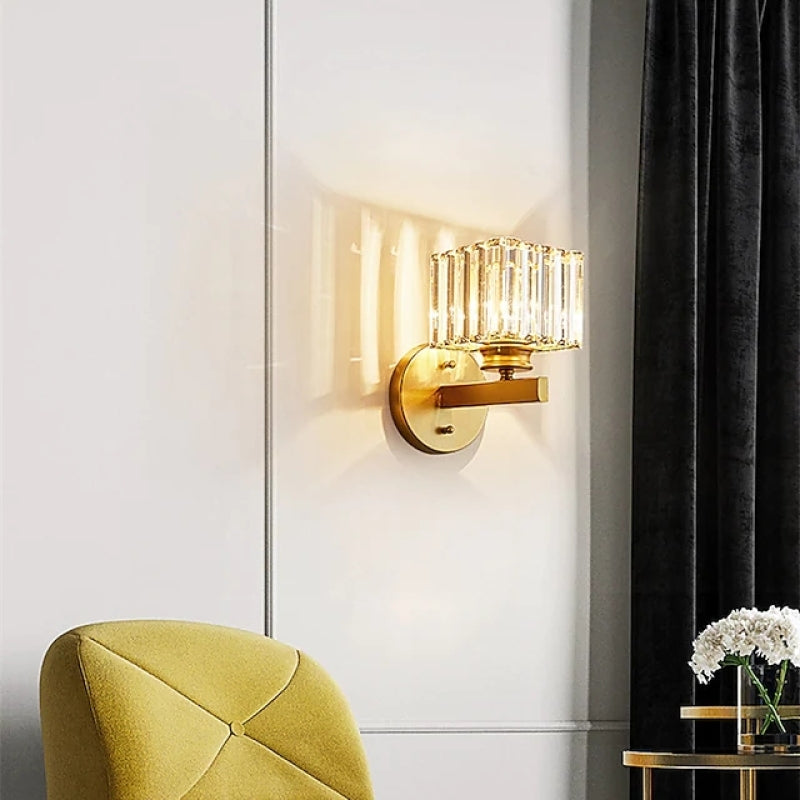 Arisha Modern LED Crystal Wall Lamp Square, Round - Neutralighting