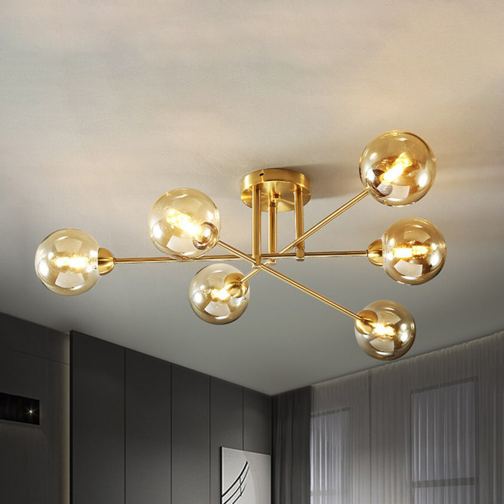 Valentina Industrial Glass Globe Chandelier LED, 6 Style - Neutralighting
