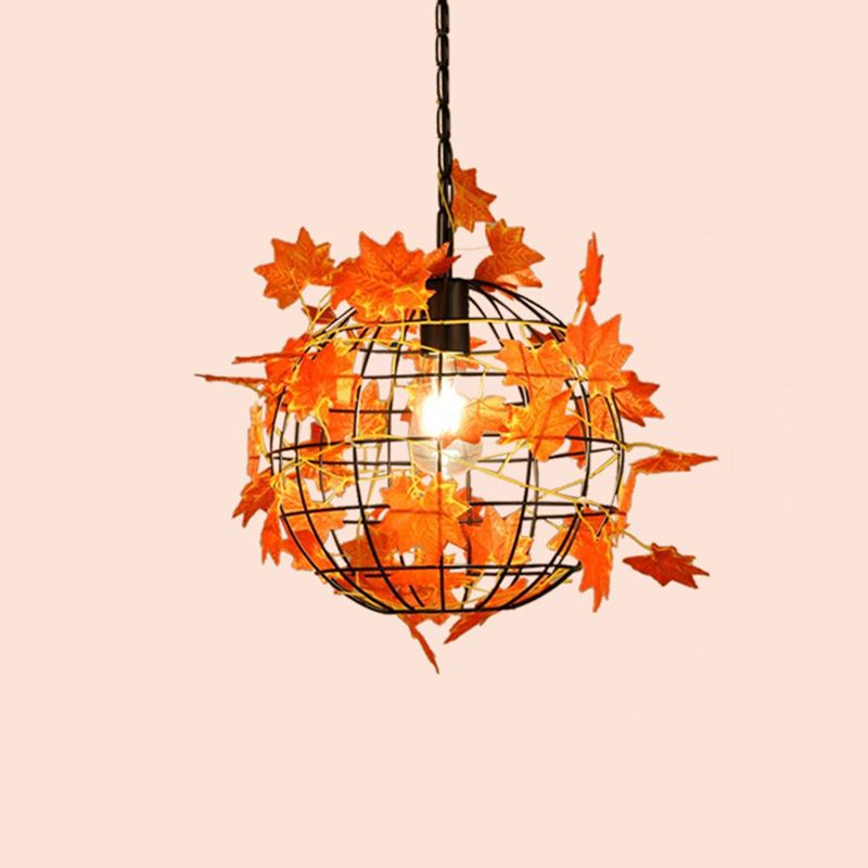 Ritta Rustic Plant Art Deco Globe Vine Pendant Light - Neutralighting