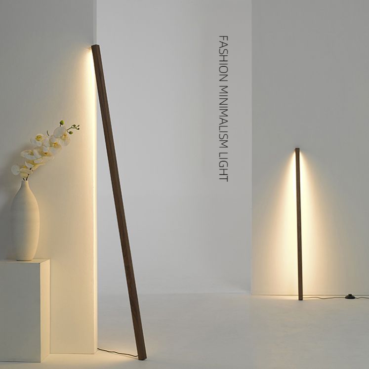 Ozawa Minimalist Linear Nature Wooden Floor Lamp - Neutralighting