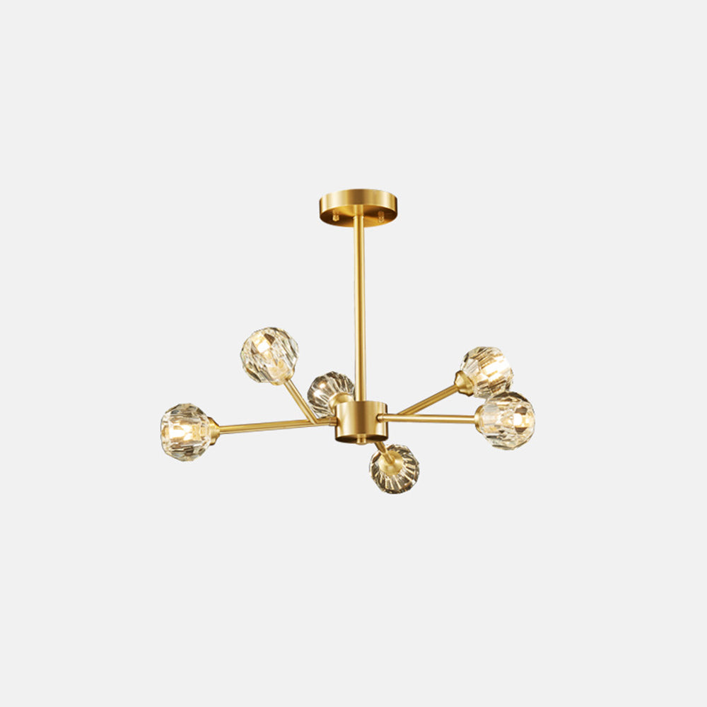 Valentina Modern Blown Metal Pendant Light, Gold - Neutralighting