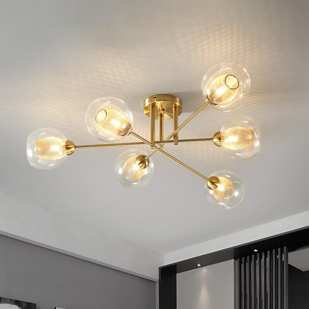 Valentina Industrial Glass Globe Chandelier LED, 6 Style - Neutralighting