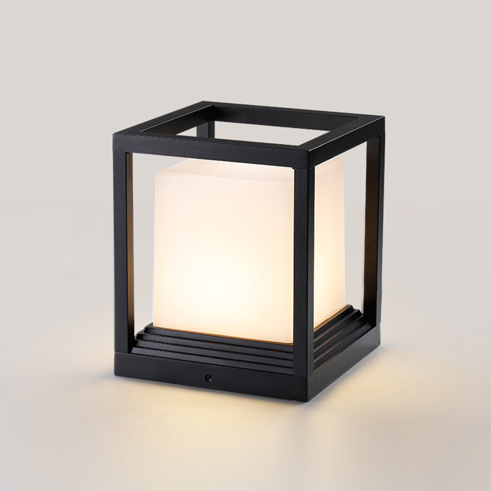 Ray Modern Rectangular Metal Outdoor Lamps, Black - Neutralighting