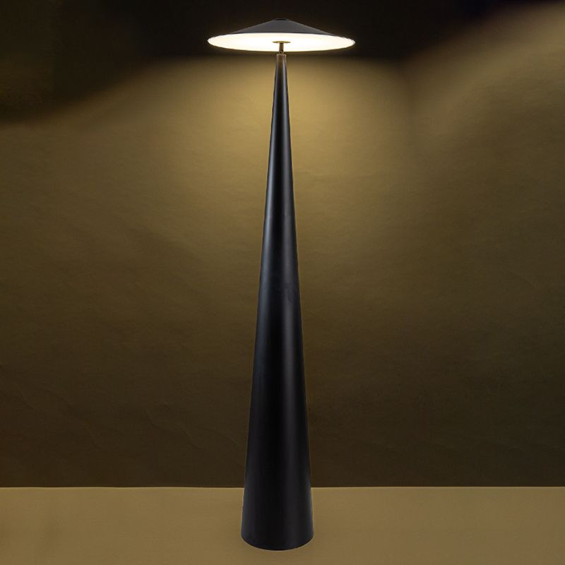 Salgado Modern Saucer Shaped Metal Floor Lamp,Black - Neutralighting