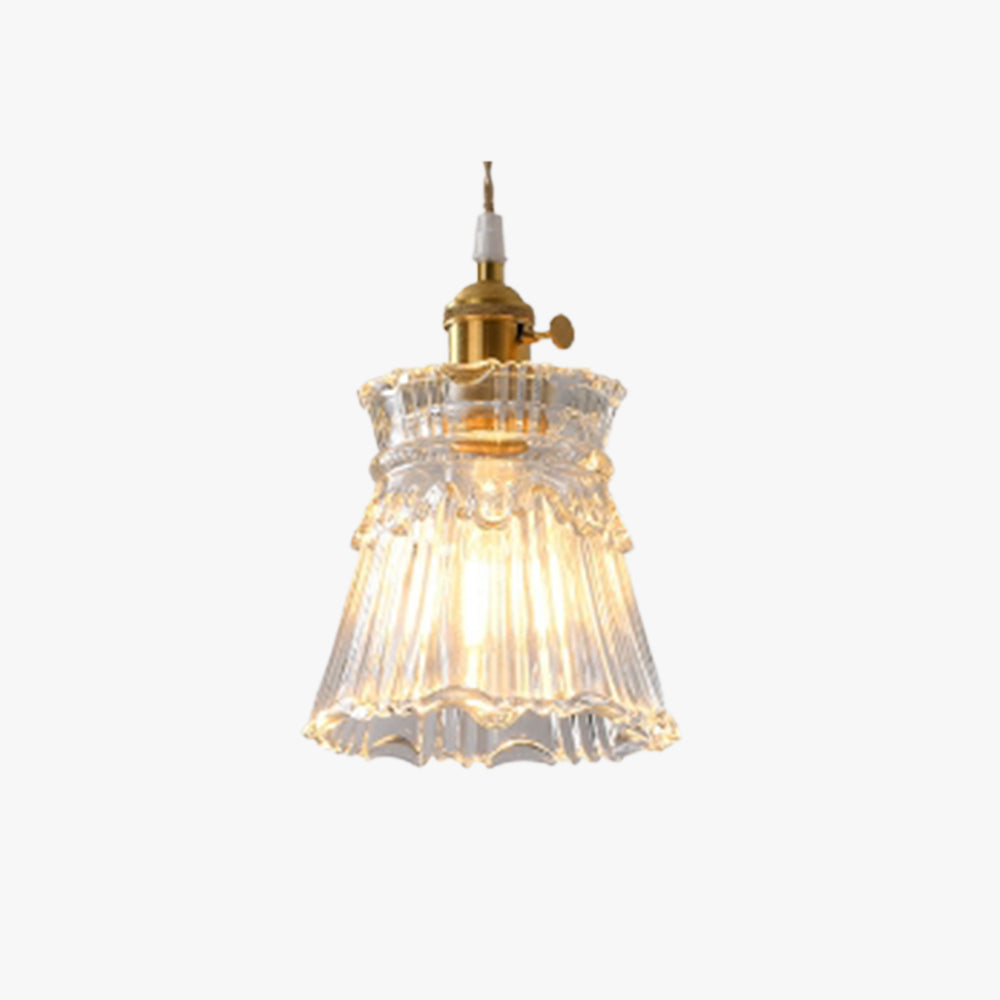 Valentina Art Deco Blown Brass & Glass Pendant Light, 7 Styles - Neutralighting
