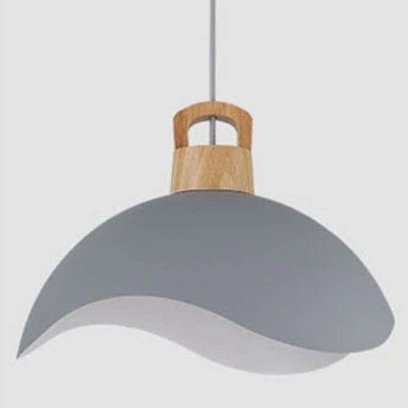 Valentina Colorful Shade Single Pendant Lights, Wood & Metal - Neutralighting