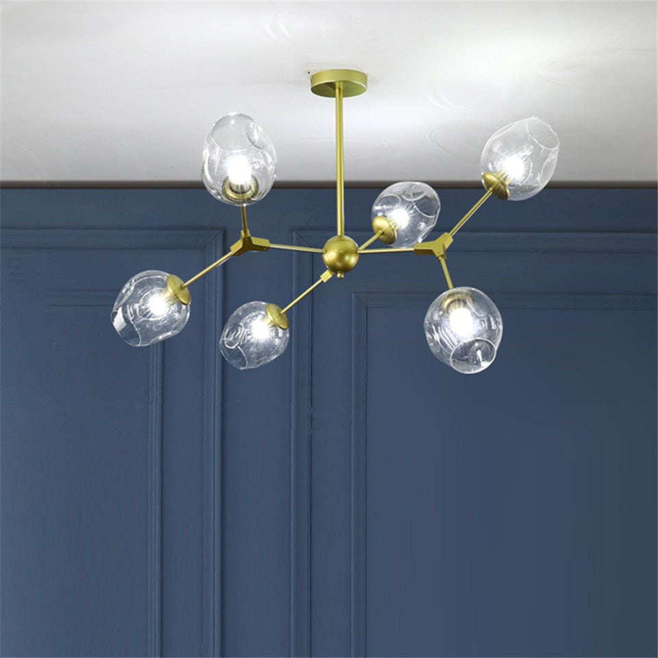 Valentina Modern Bubble Metal Pendant Light, Black/Gold - Neutralighting