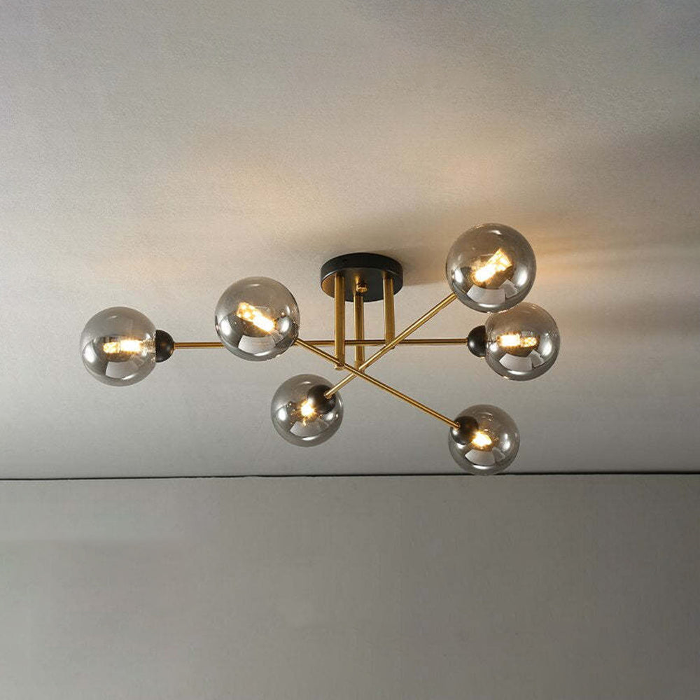 Valentina Industrial Glass Globe Chandelier LED, 6 Style - Neutralighting