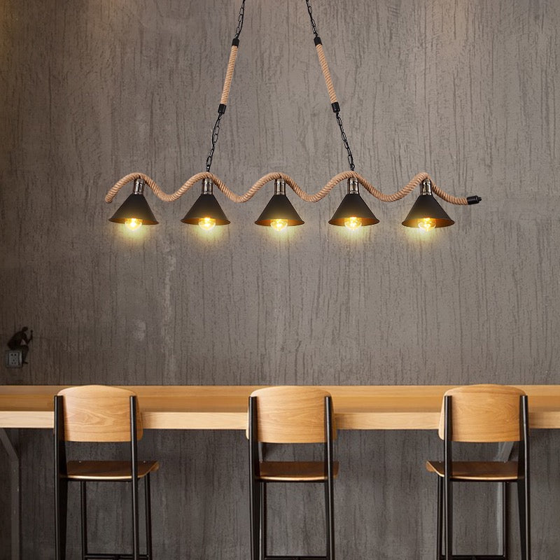 Epoch Vintage LED Black Pendant Light Metal Dining Room/Cafe - Neutralighting