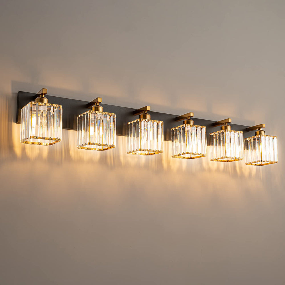 Kristy Vintage LED Metal/Crystal Wall Lamp For Mirror, Gold - Neutralighting