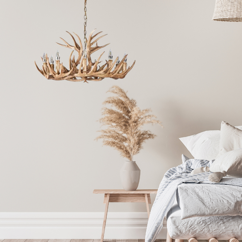 Silva Retro Deer Antlers Candle light Horn Resin Chandelier - Neutralighting