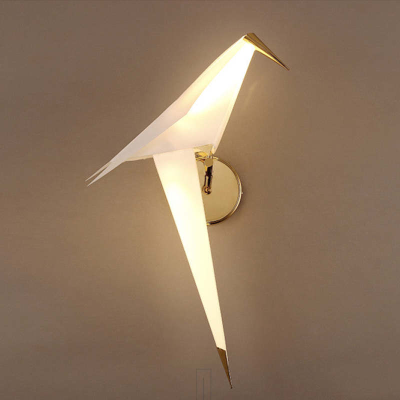 Arisha Wall Lamp Bird Vintage/Art-Deco, Metal/Acrylic, Bedroom - Neutralighting