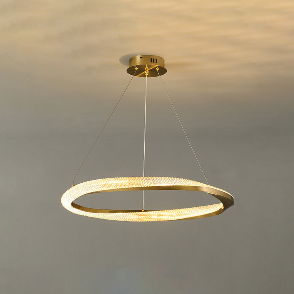 Arisha Minimalist Ring Spiral Shape Pendant Light,Gold - Neutralighting