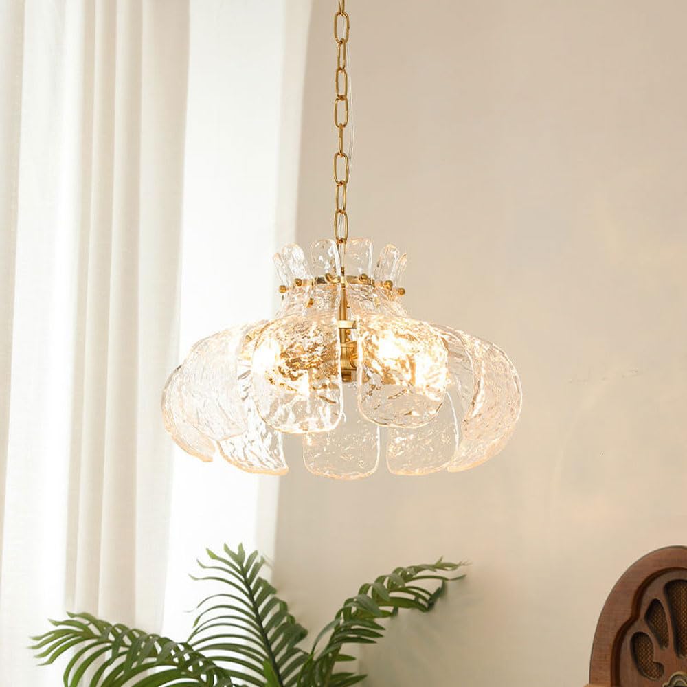 Arisha Modern Pear Shaped Chandelier Ice Melting Glass Bedroom - Neutralighting