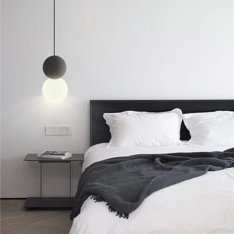 Avi Modern LED Pendant Light Black Metal Bedroom Living Room - Neutralighting