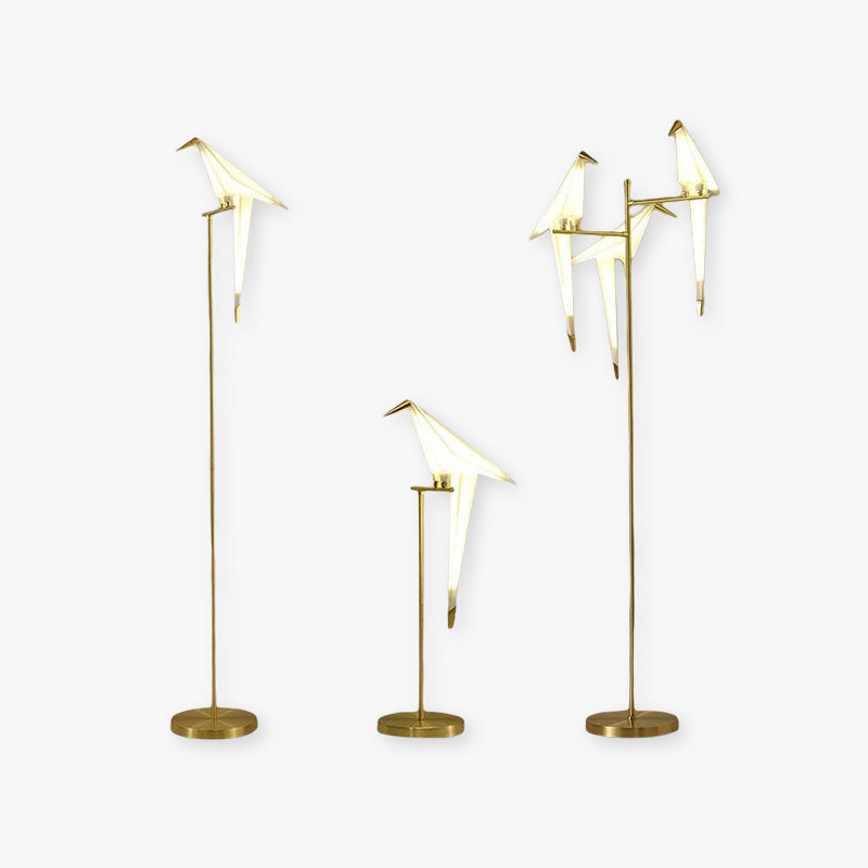 Clifford Nordic Bird Table /Floor Lamp, Gold, 1/2/3 Light - Neutralighting