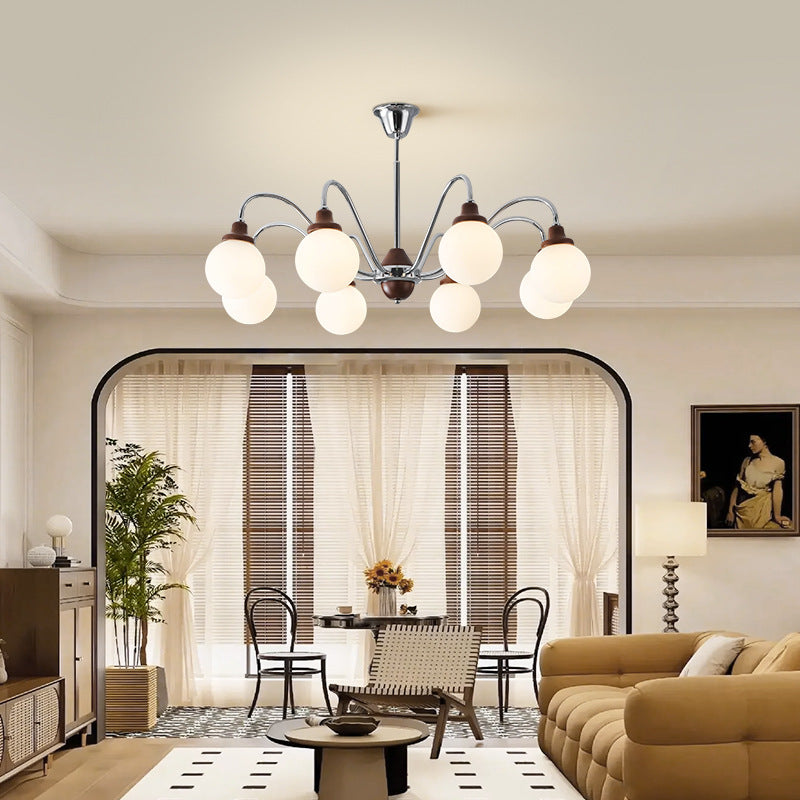 Valentina French LED Chandelier Chrome Gold Living Room/Bedroom - Neutralighting