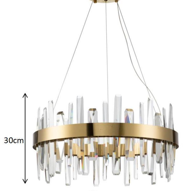 Kristy Modern Crystal Ring Chandelier Black&Gold - Neutralighting