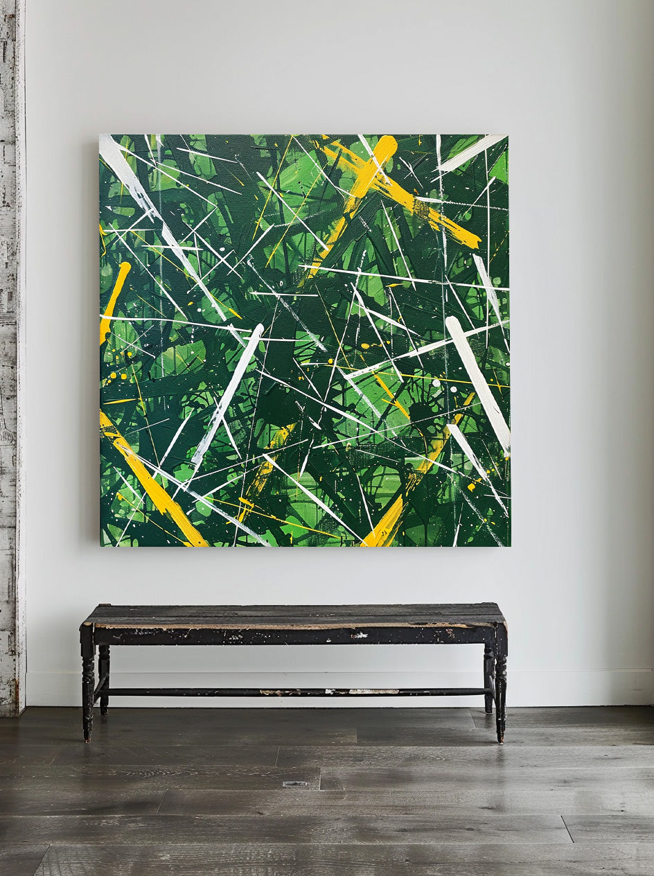 Emerald Chaos Contemporary Painting