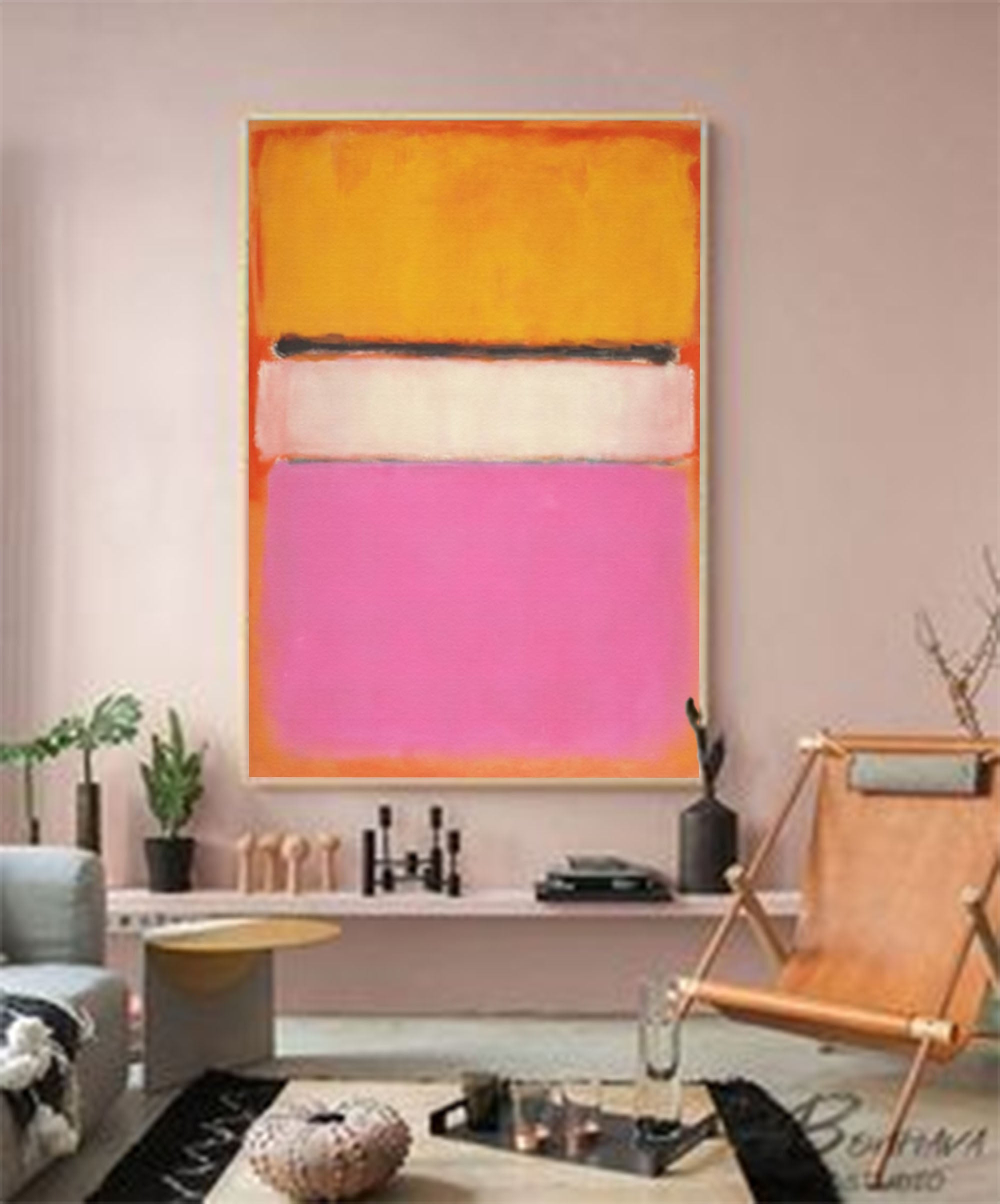 Wall Art Minimalist Grand Warm Abstract Passionate