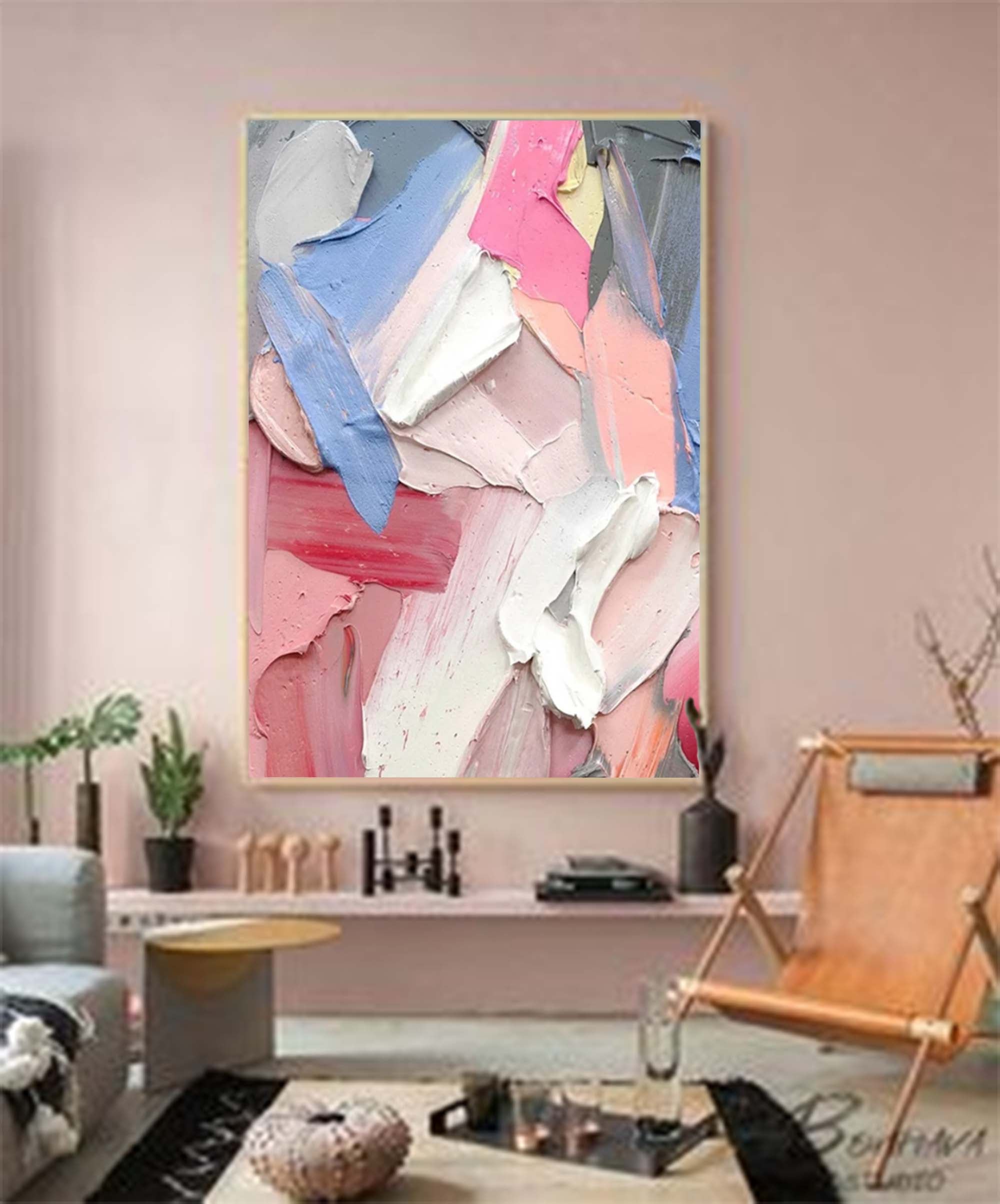 Wall Art Abstract Soft Impasto Contemporary