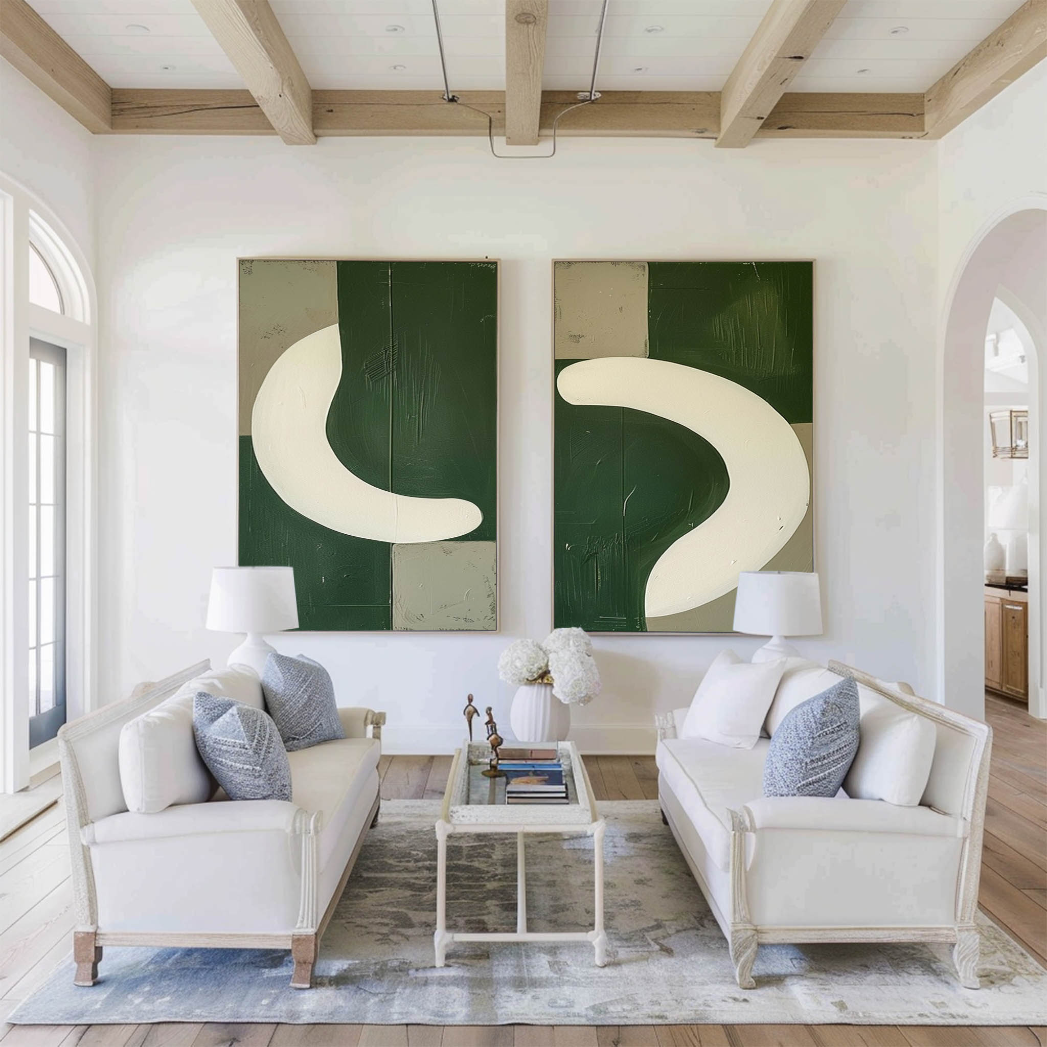 Wall Art Twin Crescent Forms