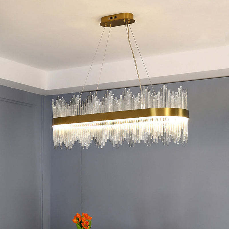 Kristy Modern Round/Rectangular Chain Chandelier, Gold - Neutralighting