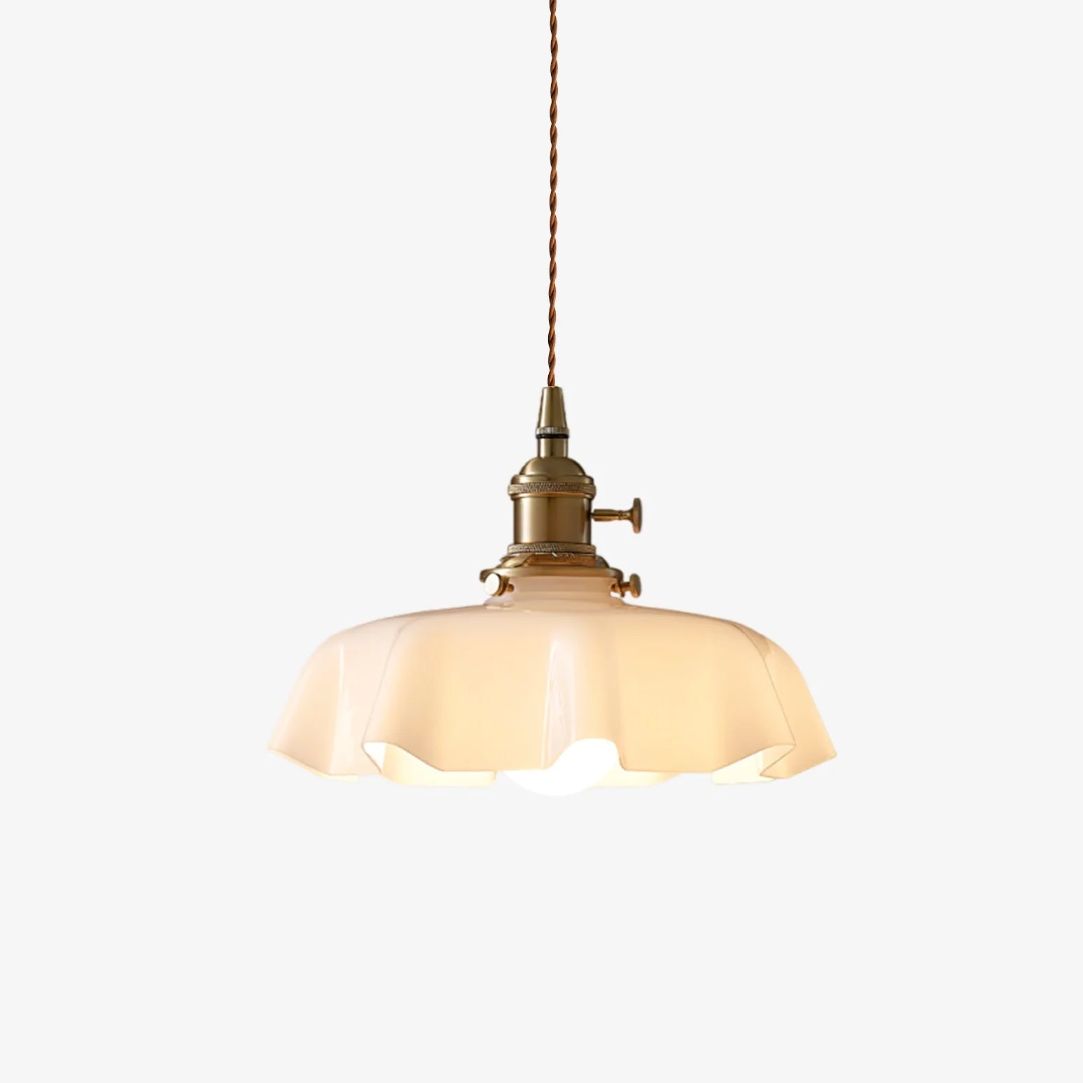 Civen Farmhouse Ruffled Pendant Light - Neutralighting