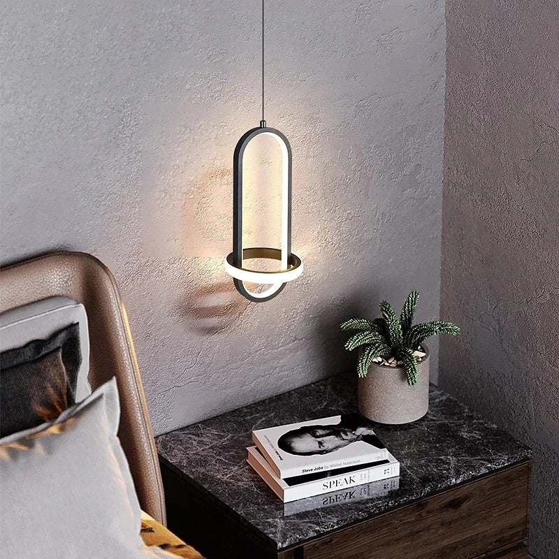 Arisha Modern Minimalist LED Ring Pendant Light Bedsides - Neutralighting