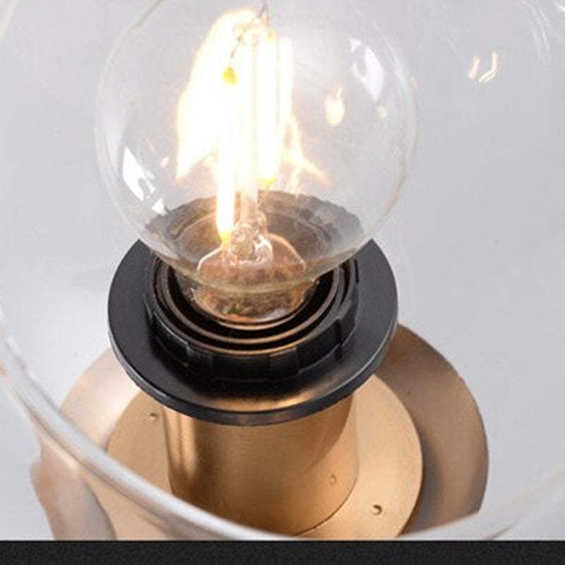 Valentina Modern Glass Globe Bubble Pendant Light Black/Gold - Neutralighting