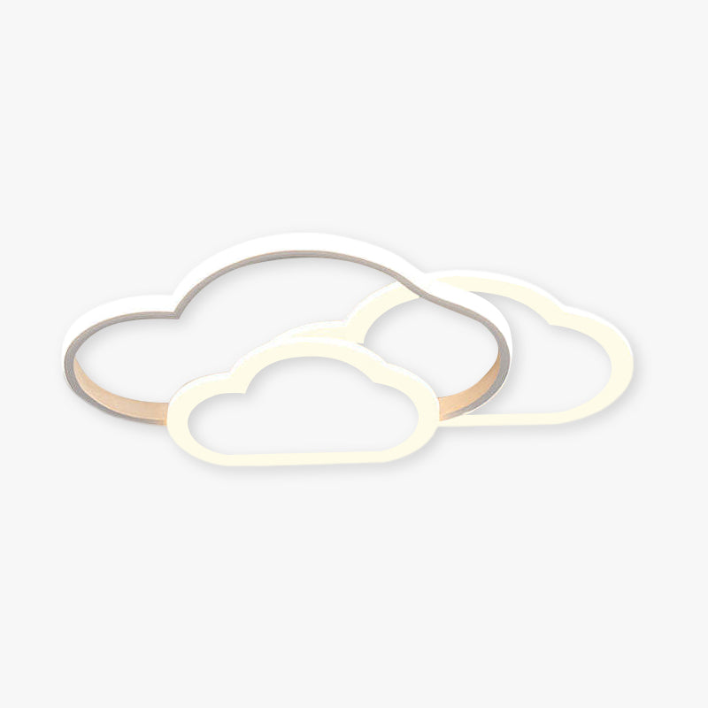 Arisha Modern Ceiling Light Hollow, Cloud Shape, White/Pink - Neutralighting