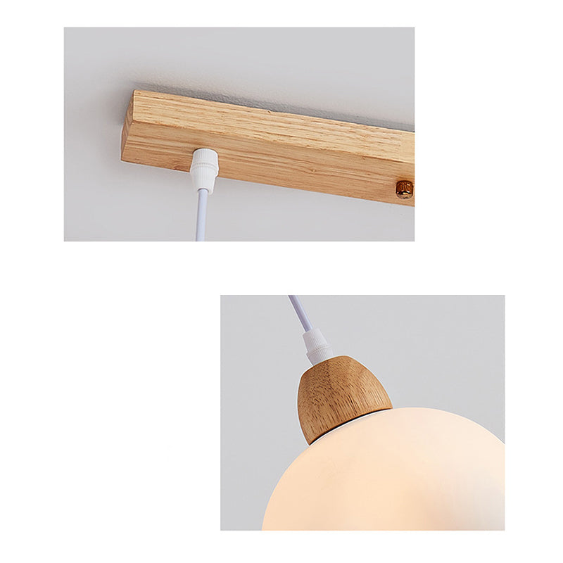 Muto Minimalist Flower Acrylic/Wood Pendant Light, White - Neutralighting