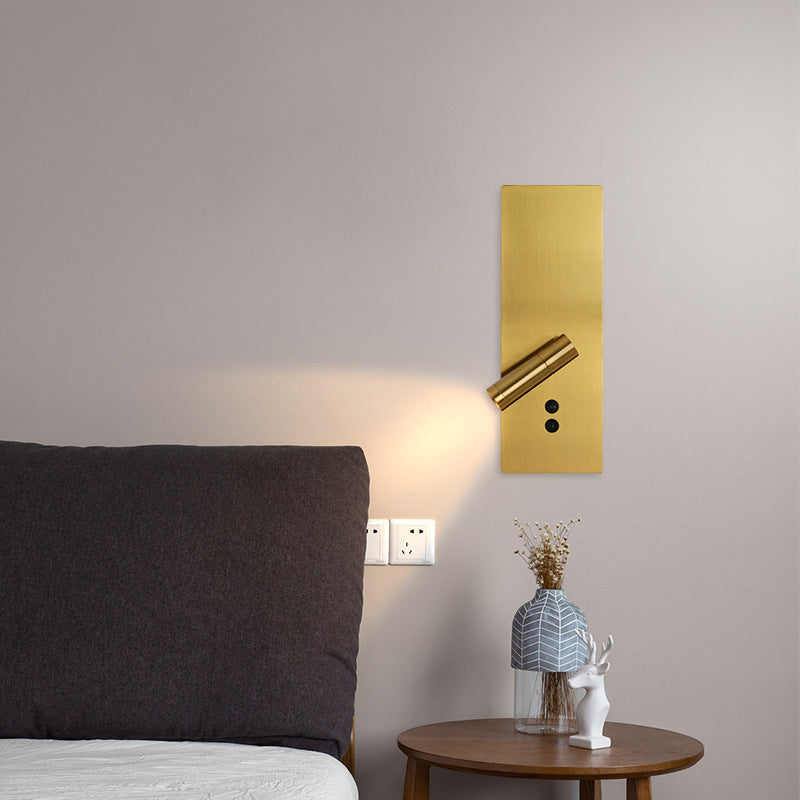 Ray Modern Flashlight Metal/Acrylic Wall Lamp Spotlight, Gold/Black/White - Neutralighting