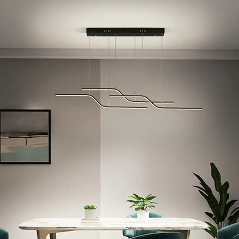 Arisha Minimalist Geometric Metal 3 Light Pendant Light, Dining Room - Neutralighting