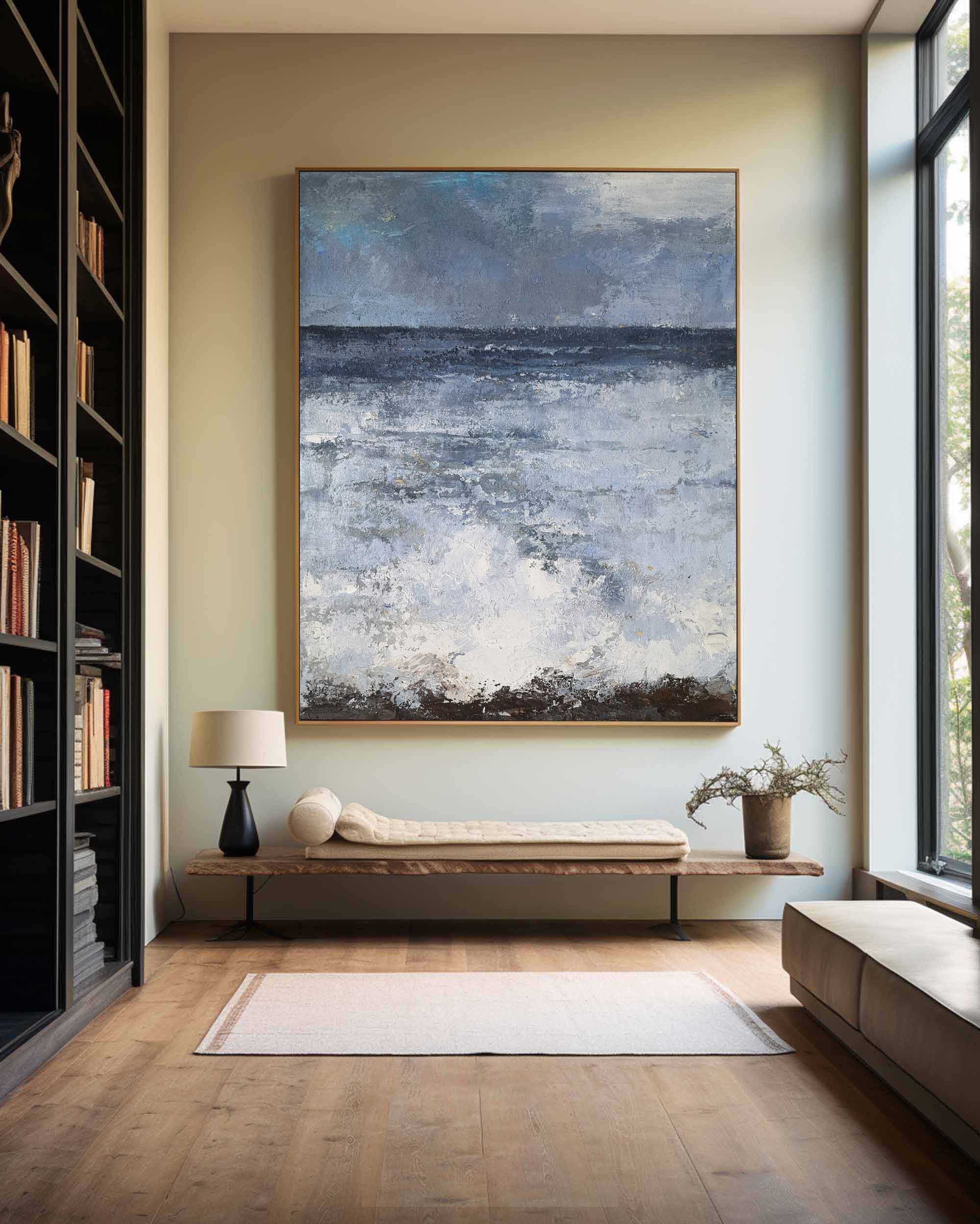 Blue Sea Abstract Painting ABSV05 - Neutralighting