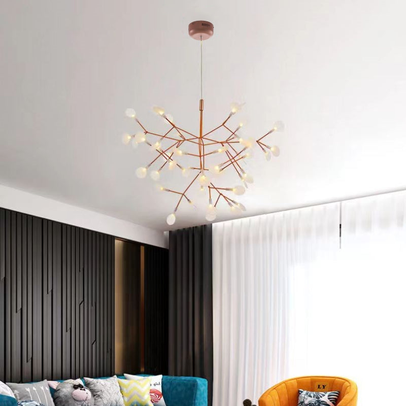 Lior Unique Sputnik Art Deco Firefly Chandelier. Living Room/ Bedroom - Neutralighting