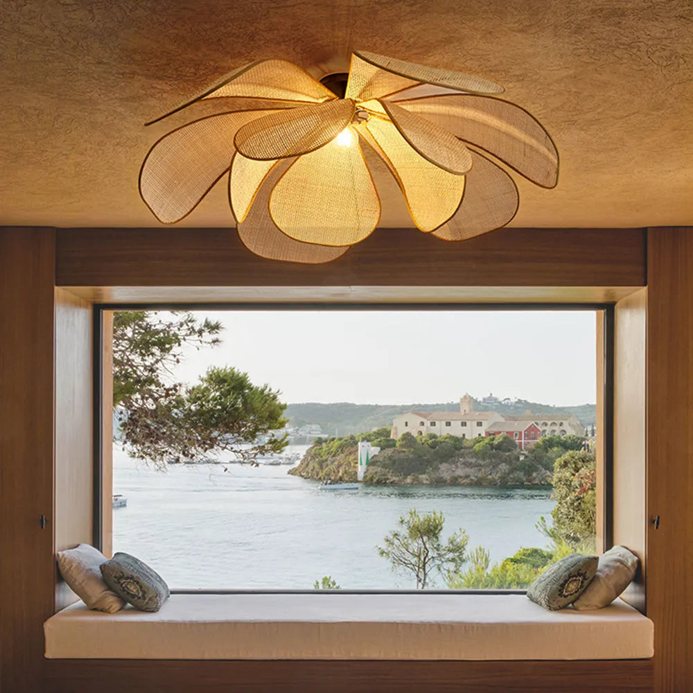 Aiko Handmade Pendant Light, Rattan/Willow Weave - Neutralighting