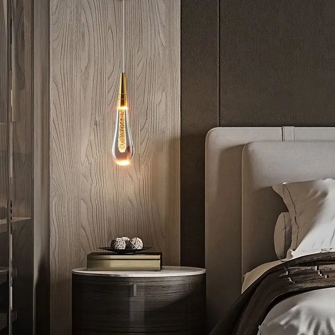 Kristy Modern Water Drop Wall Lamp, Black/Gold - Neutralighting