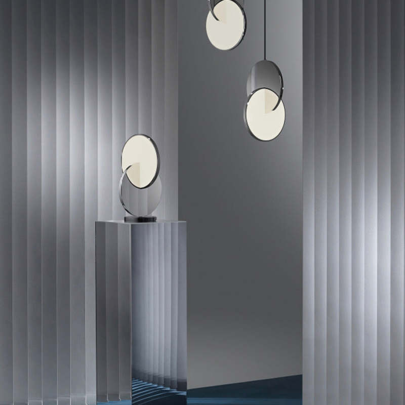 Arisha Pendant Light, Disc, Gold/Silver - Neutralighting