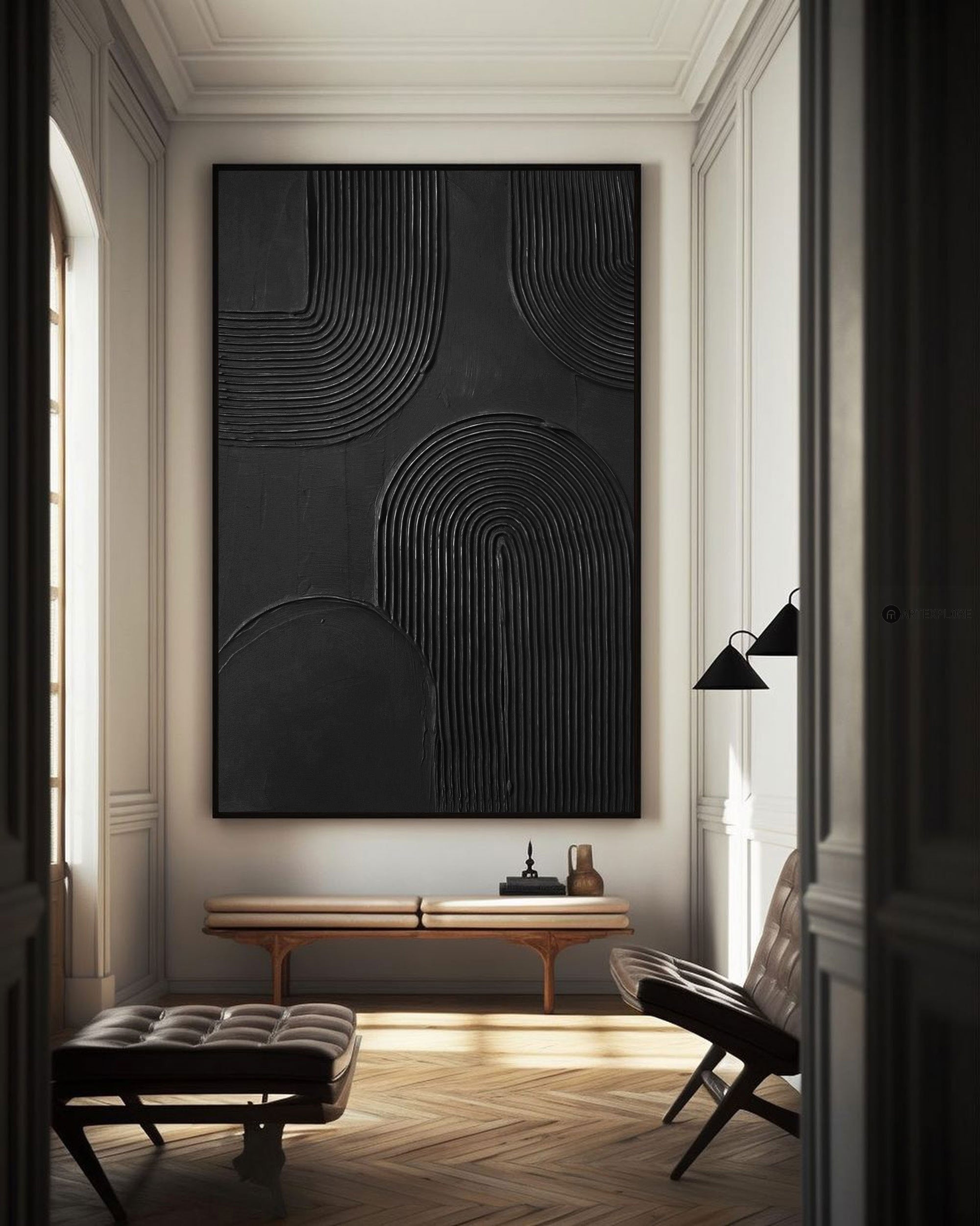 Kianne Monochrome Archway Canvas Print