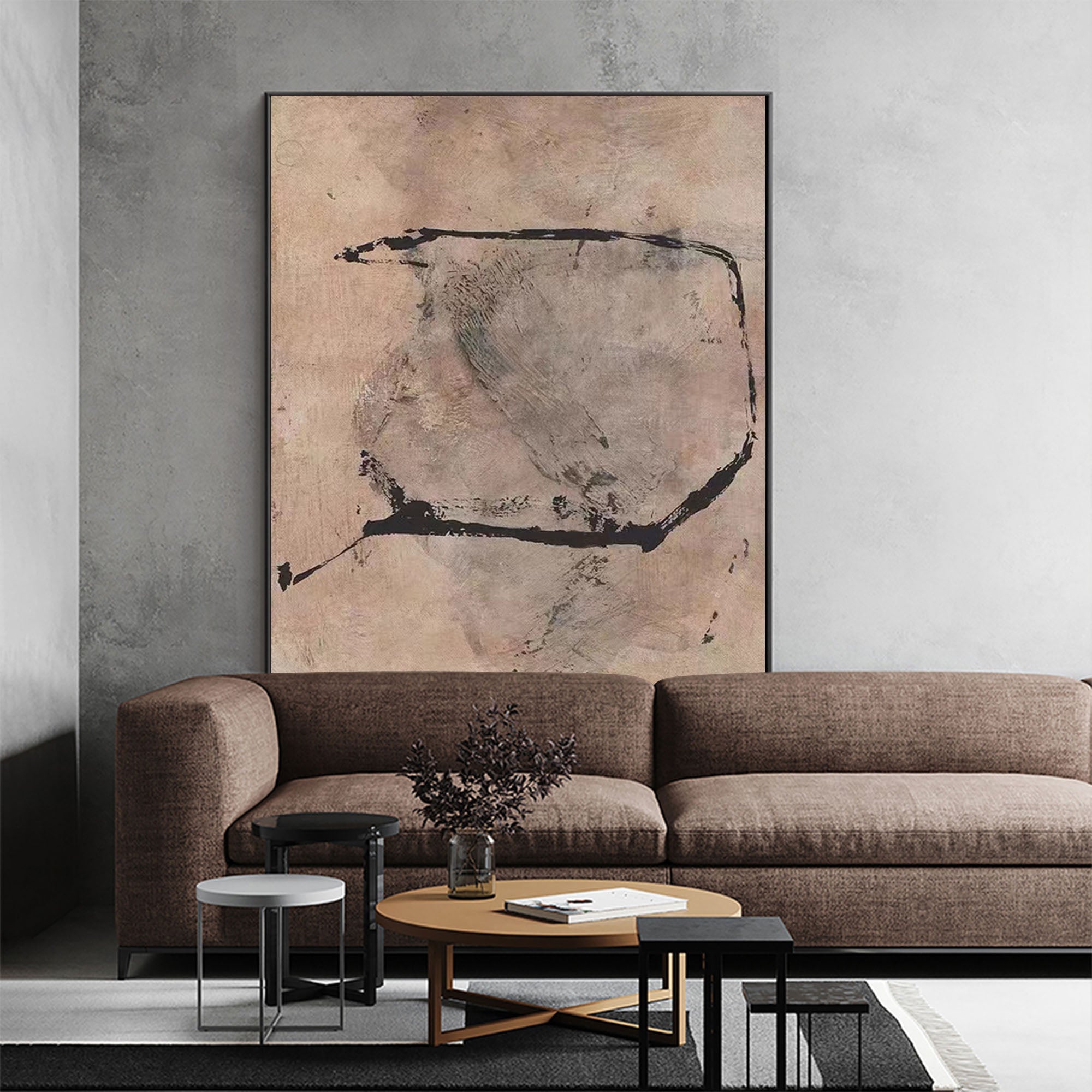 Wabi-sabi Abstract Painting ABAV290 - Neutralighting