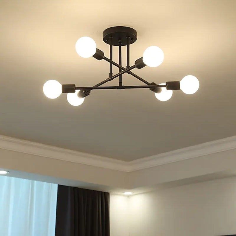 Lindsy Modern Flush Mount Ceiling Light, Gold & Black - Neutralighting
