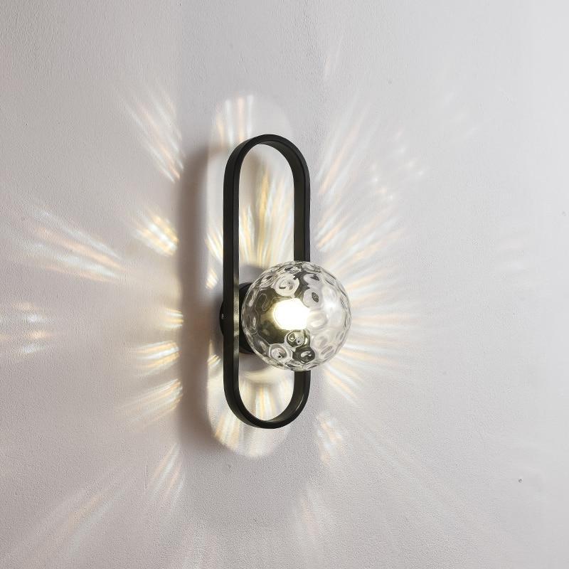 Valentina Modern Globe Bedside Wall Lamp Mount for Bedroom & Reading Room, Gold/Black - Neutralighting