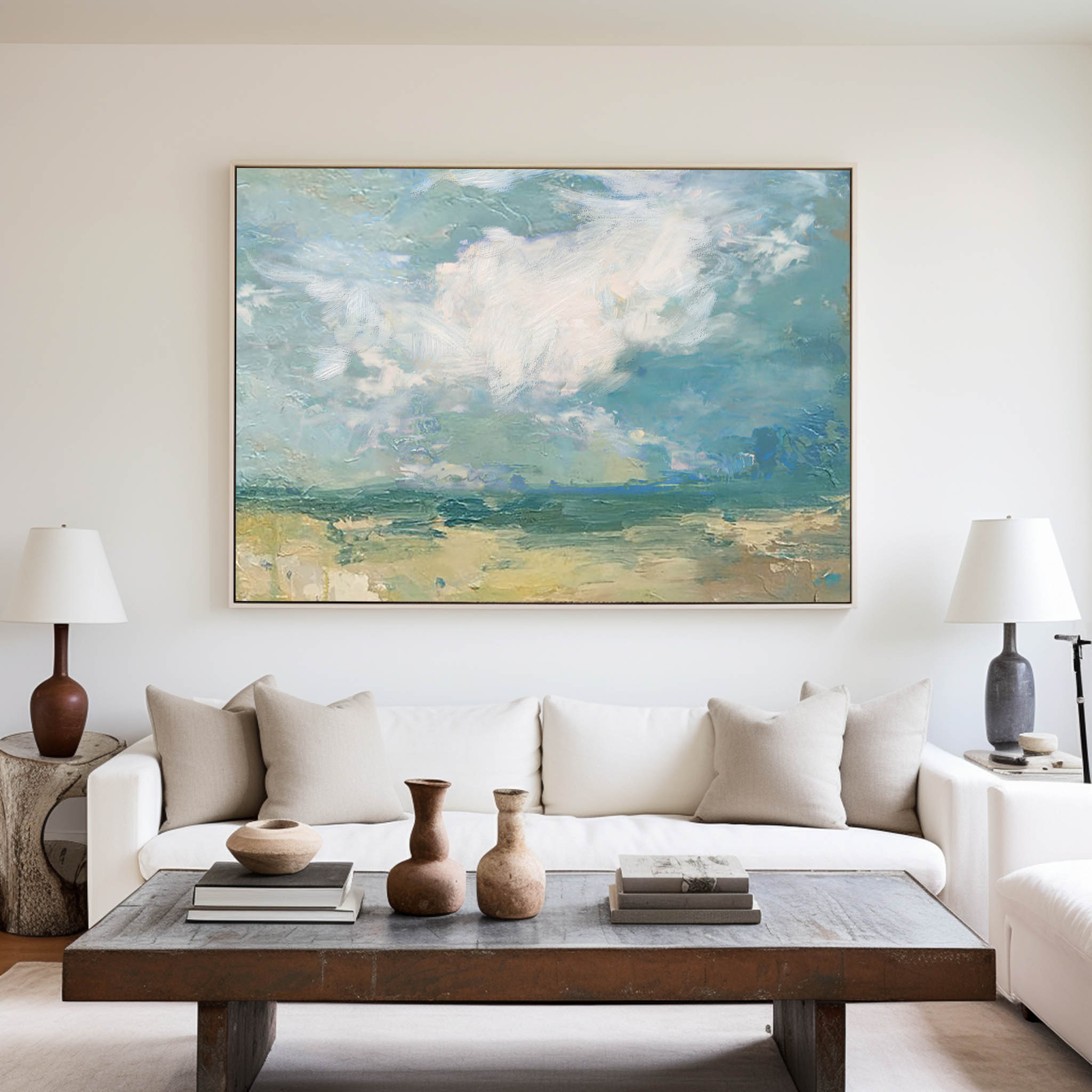 Large Sky And Sea Painting ABSH05 - Neutralighting