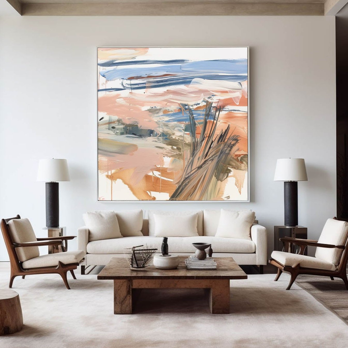 Coastal Brushstrokes Abstract Landscape Art