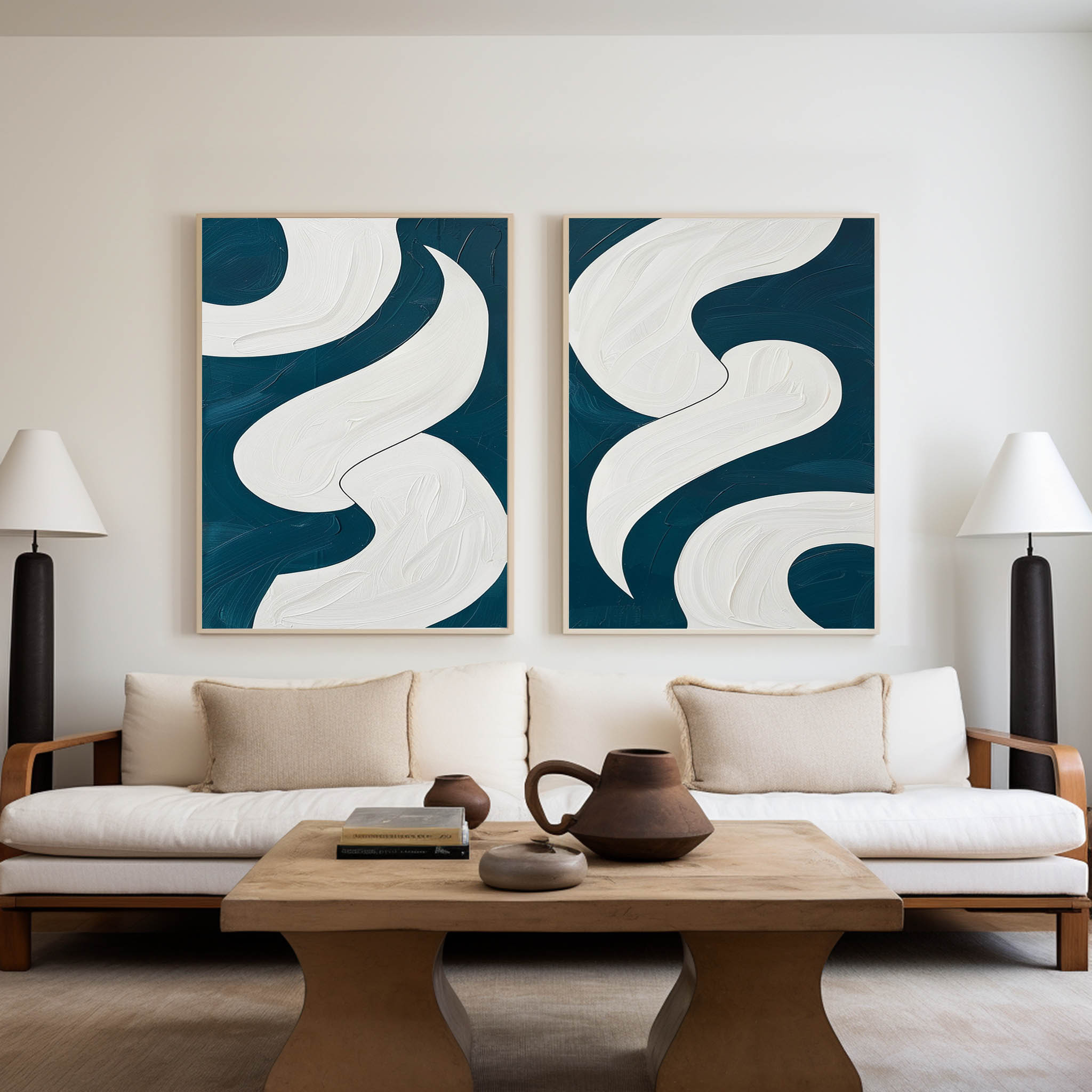 Moonlit Ribbon Flow Painting