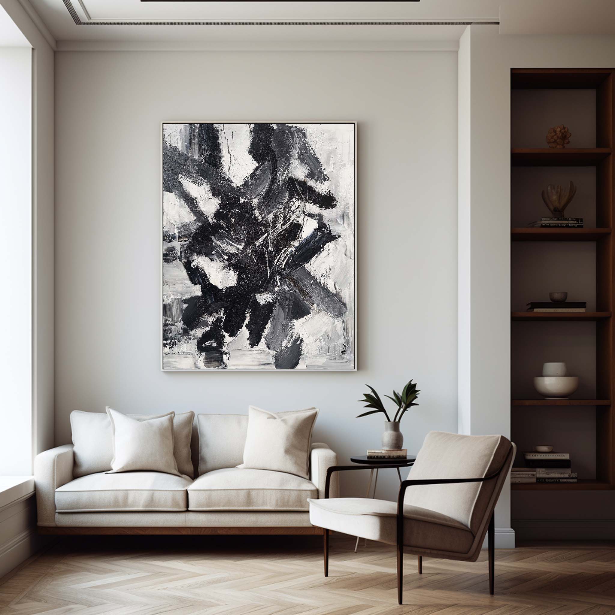 Black And White Painting #ABAV94