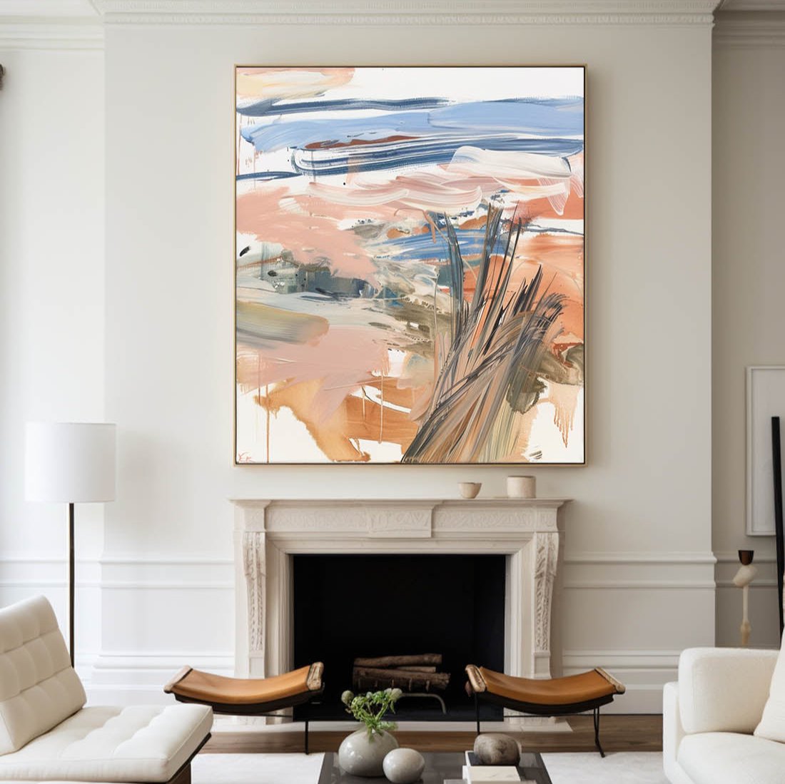Coastal Brushstrokes Abstract Landscape Art